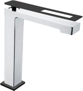 Смеситель для накладной раковины Boheme Q хром/чёрный 142-CRB